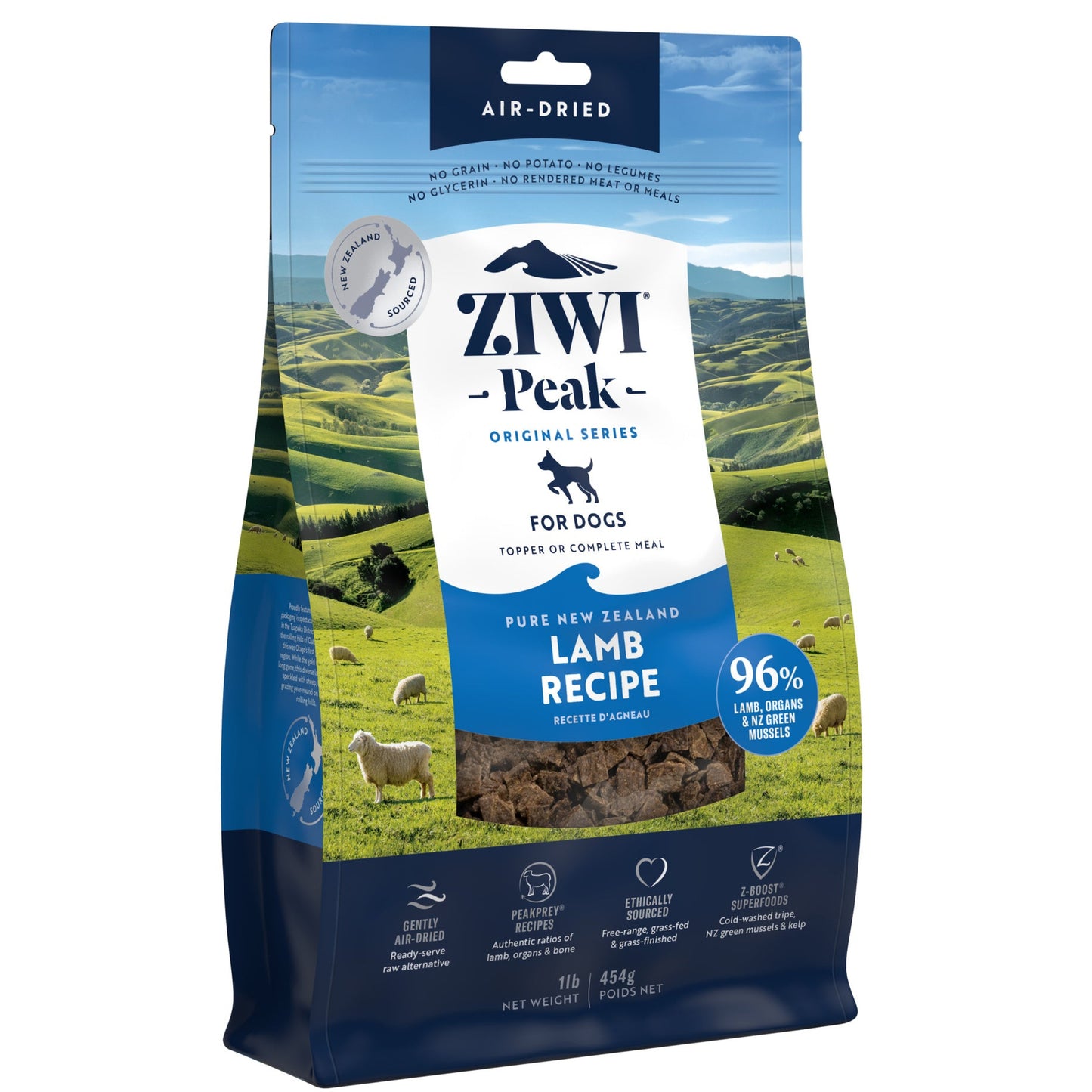 ZIWI Peak - Air-dried Original Series Lamb Recipe for dogs 454g