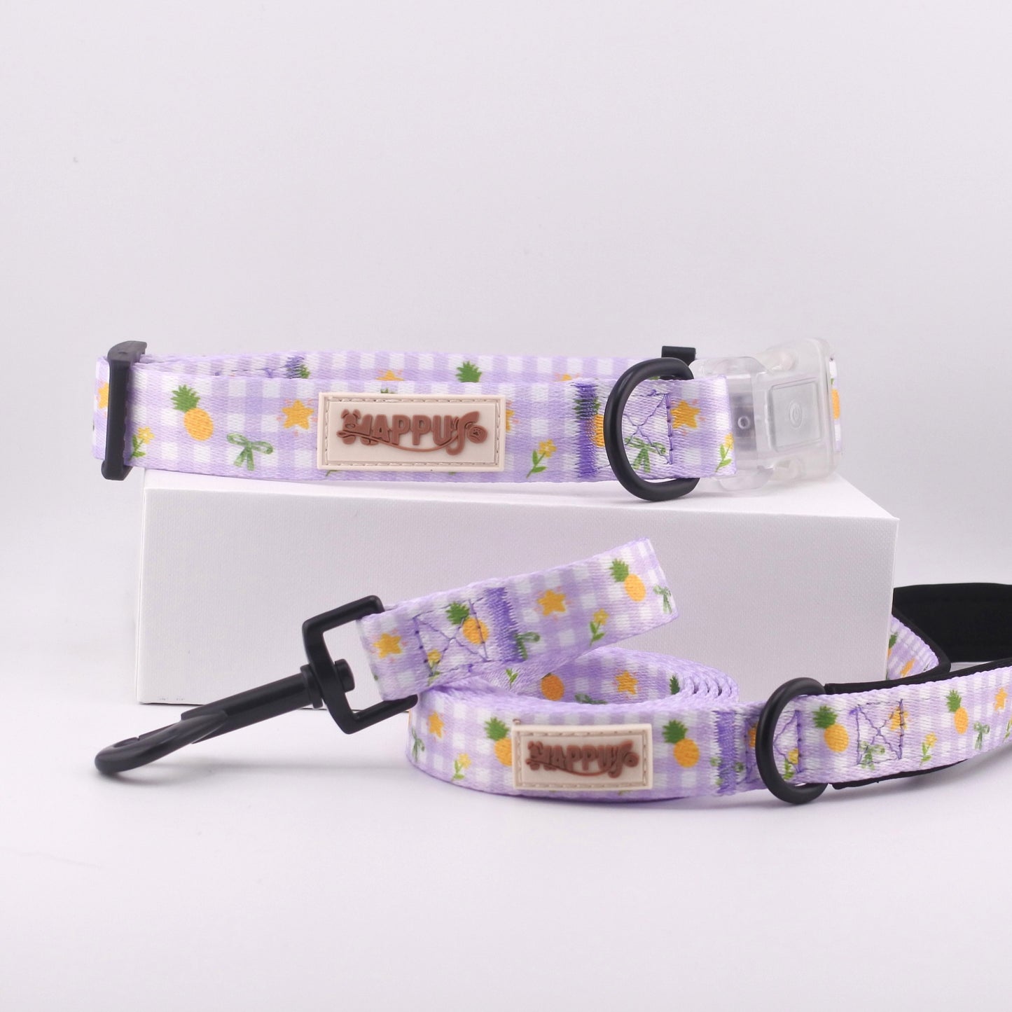 HAPPUP GLOW Set β Pineapple Punch (Collar + Leash)