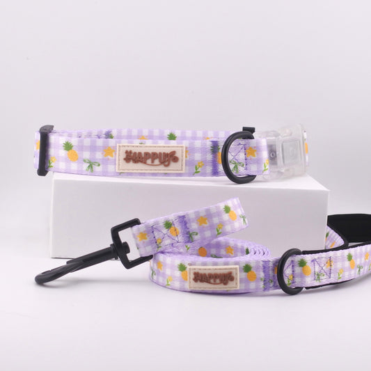 HAPPUP GLOW Set – Pineapple Punch (Collar + Leash)