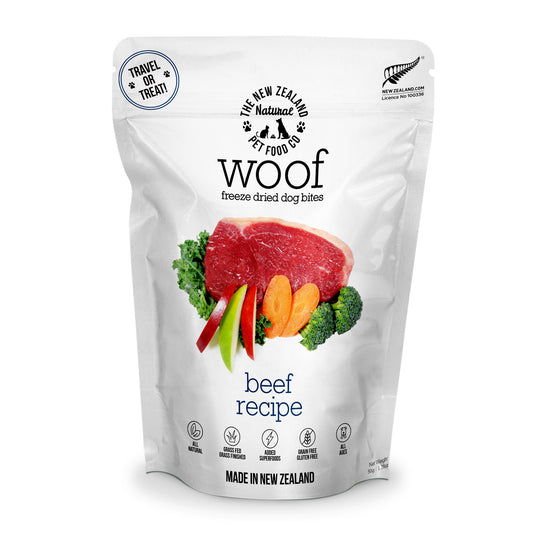 WOOF - Freeze Dried Dog Treat - Beef 50g