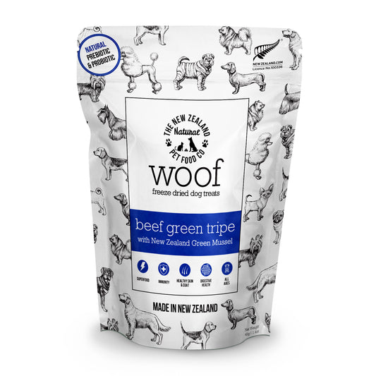 WOOF - Freeze Dried Dig Treat - Beef Green Tripe 40g