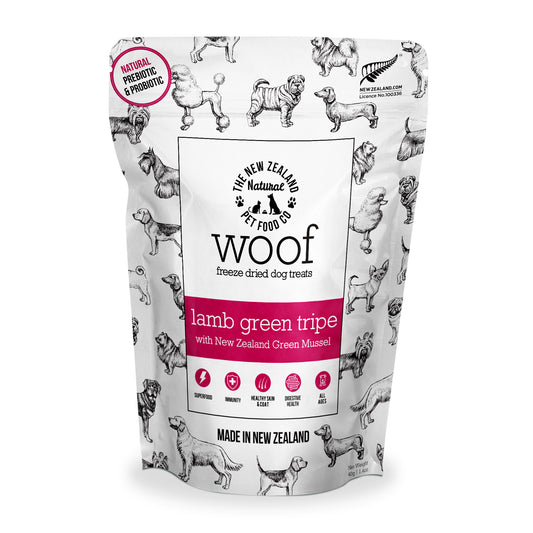 WOOF - Freeze Dried Dog Treat - Lamb Green Tripe 40g