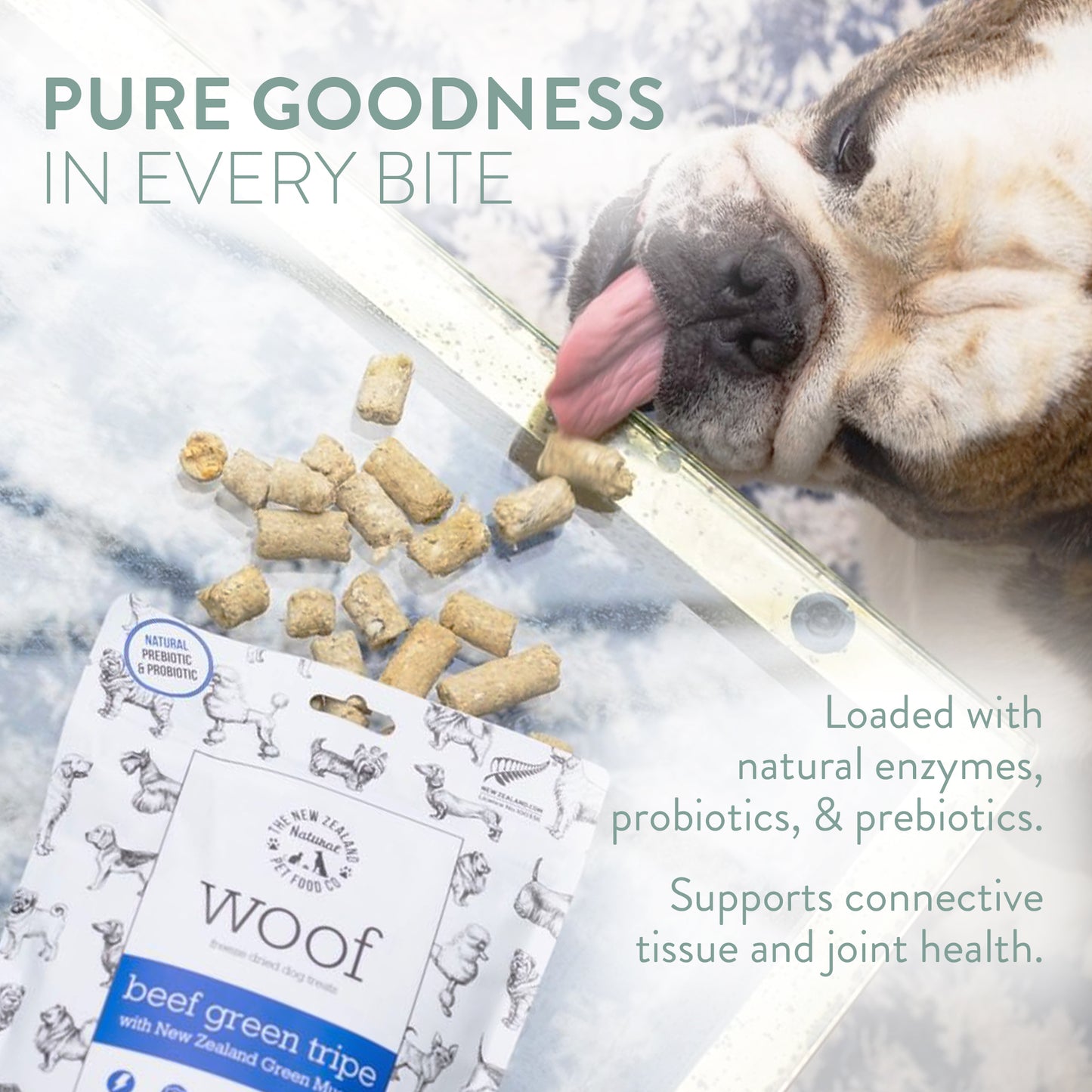 WOOF - Freeze Dried Dig Treat - Beef Green Tripe 40g