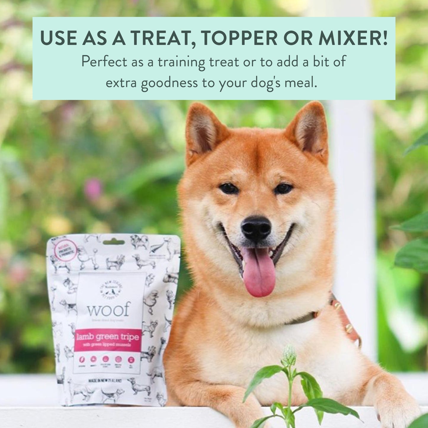 WOOF - Freeze Dried Dog Treat - Lamb Green Tripe 40g