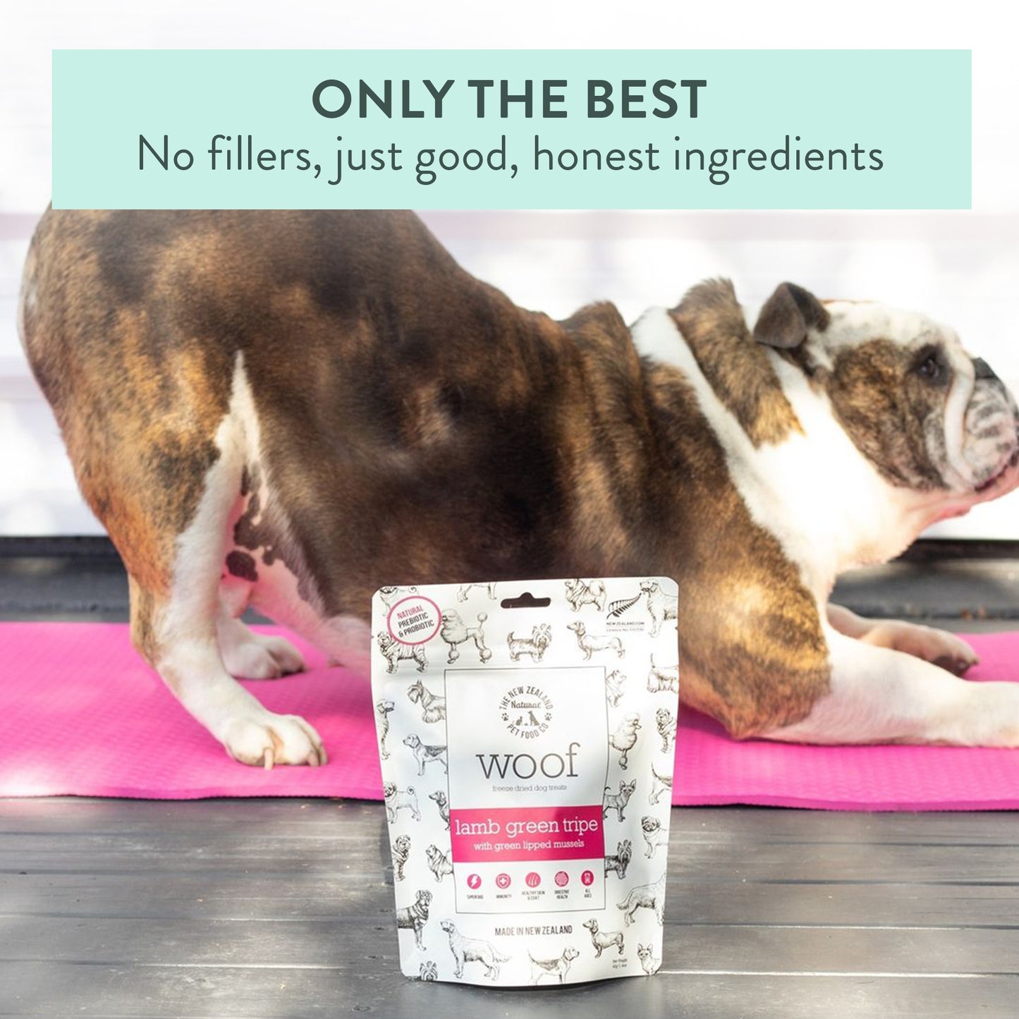 WOOF - Freeze Dried Dog Treat - Lamb Green Tripe 40g