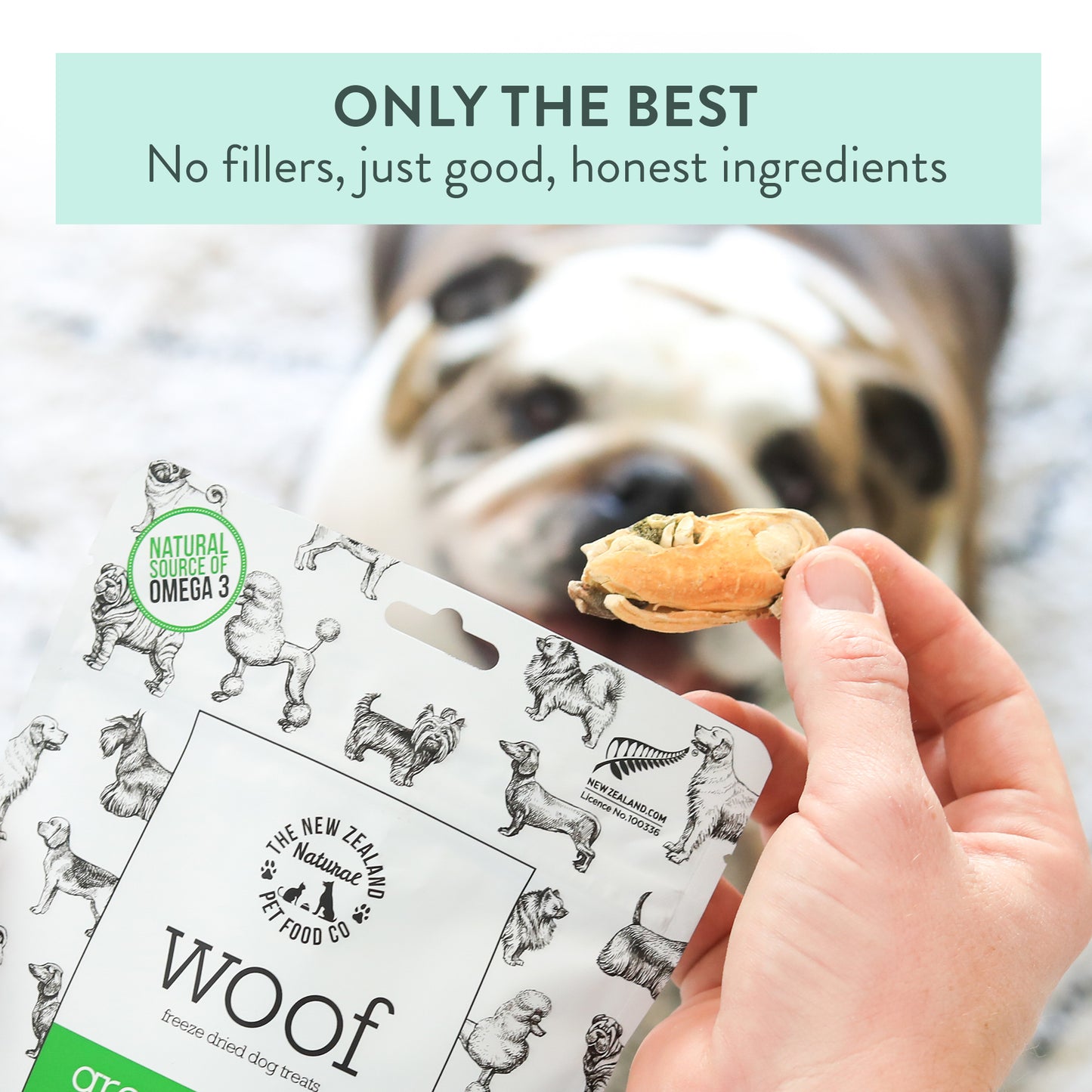WOOF - Freeze Dried NZ Mussels Treat - 50g