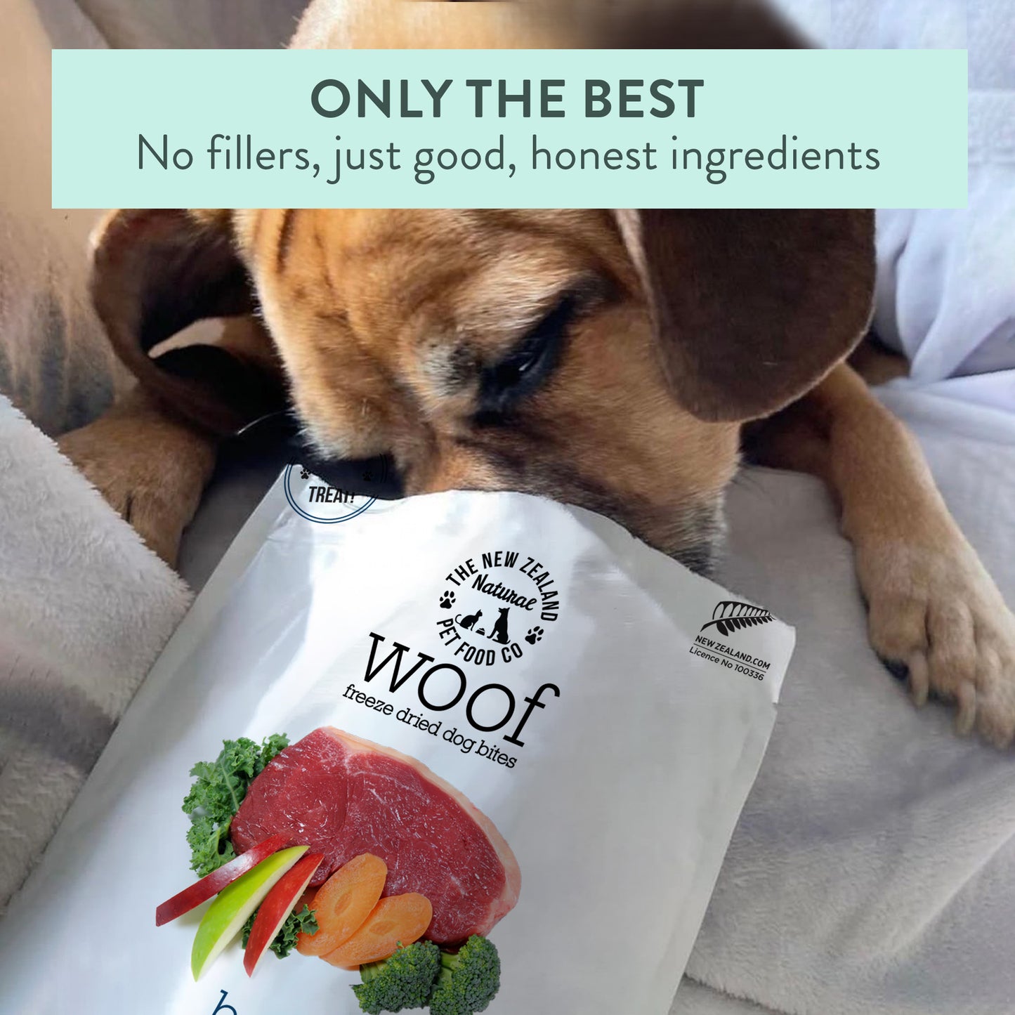 WOOF - Freeze Dried Dog Treat - Beef 50g