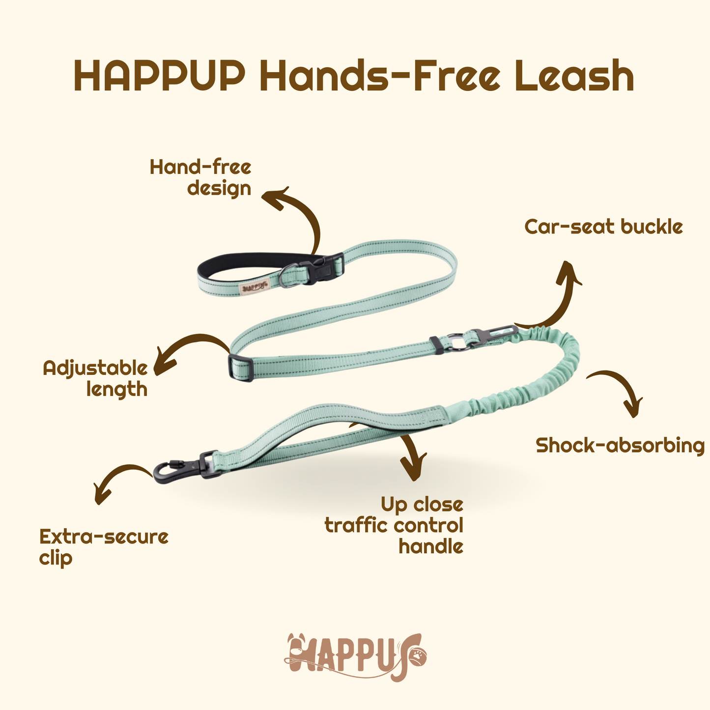 HAPPUP Hands-Free ALL-IN-ONE Leash