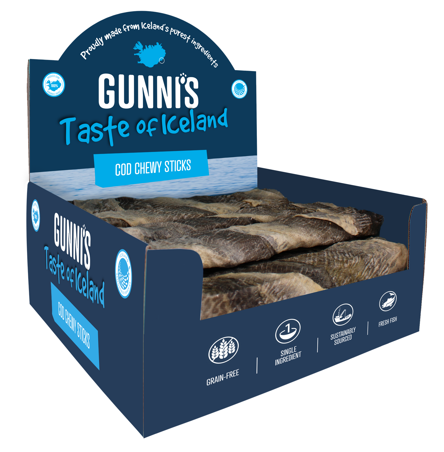 GUNNI’S - Cod Chewy Sticks 8″ Dog Treats - 1 stick