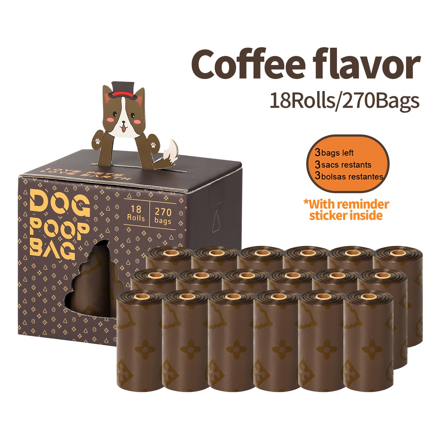 HAPPUP Poop Bags – 18 Rolls / 270 Bags