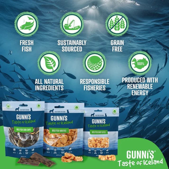 Gunni's  - Wolffish Baby Bites Dog Treats 71g