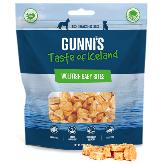 Gunni's  - Wolffish Baby Bites Dog Treats 71g