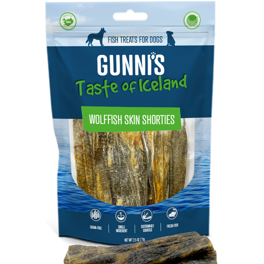 Gunni's - Wolffish Skin Shorties Dog Treats 71g