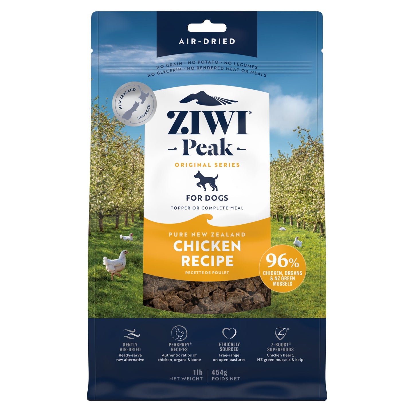 ZIWI Peak - Air-dried Original Series Chicken Recipe for dogs 454g