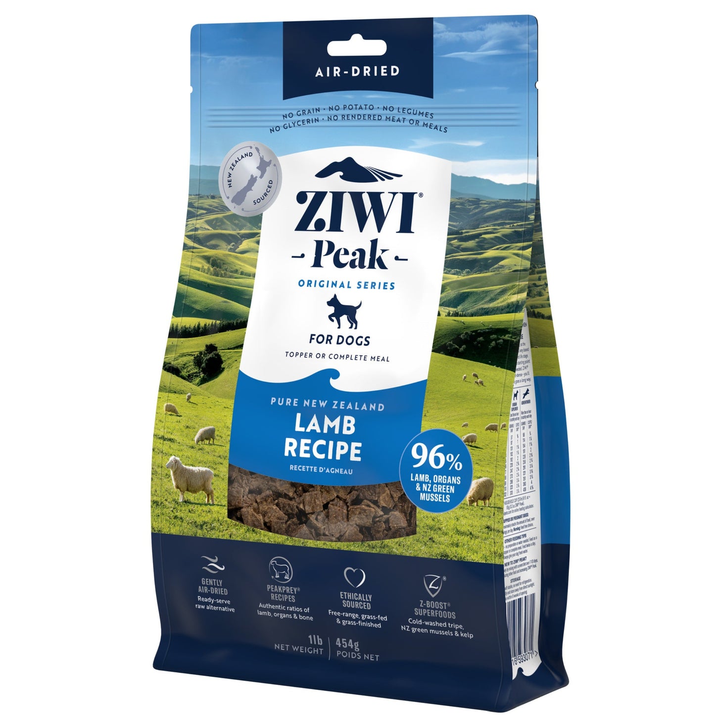 ZIWI Peak - Air-dried Original Series Lamb Recipe for dogs 454g