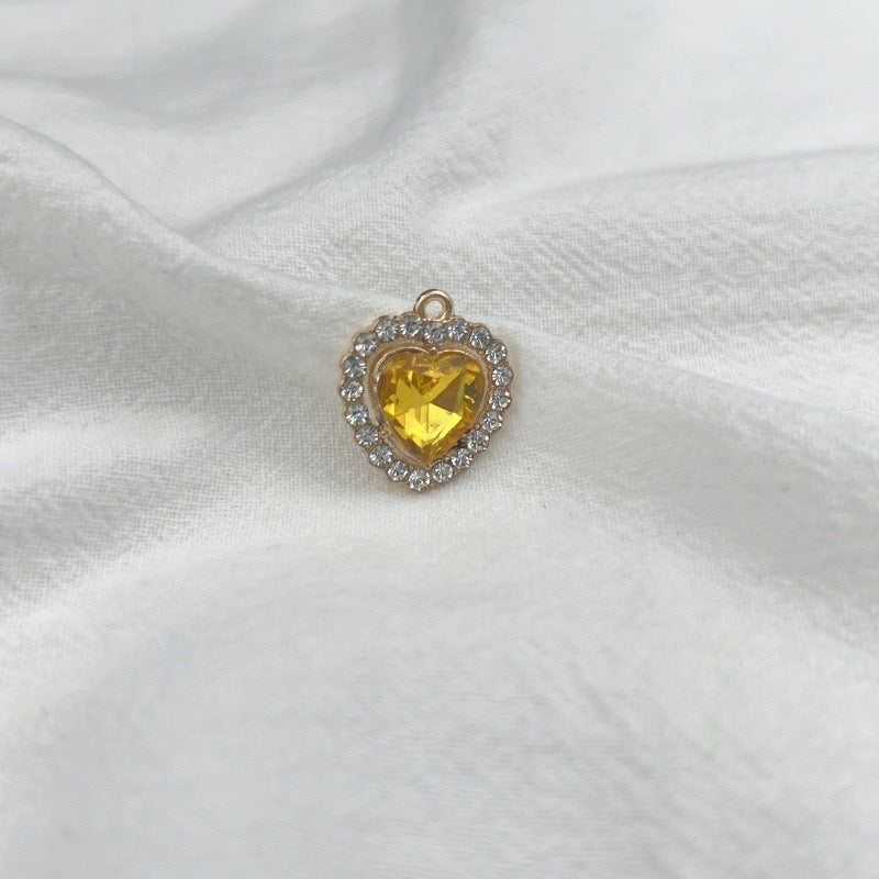 HAPPUP Zodiac Heart Birthstone Charm